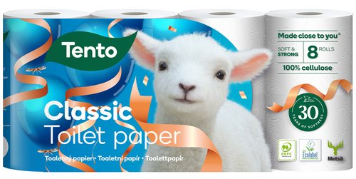 T.PAPIR 8ks/18m/  TENTO CLASSIC WHITE 3V