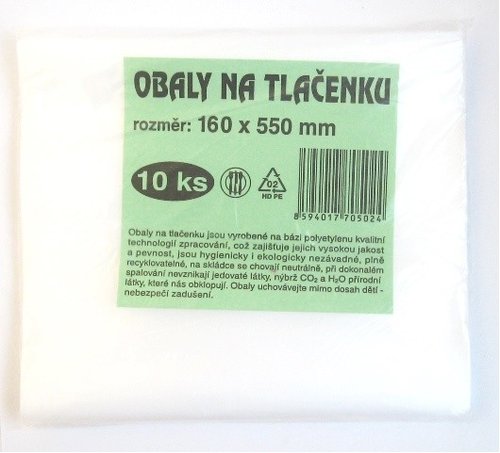 OBAL NA TLACENKU 10ks 16cm/55cm KOD 8